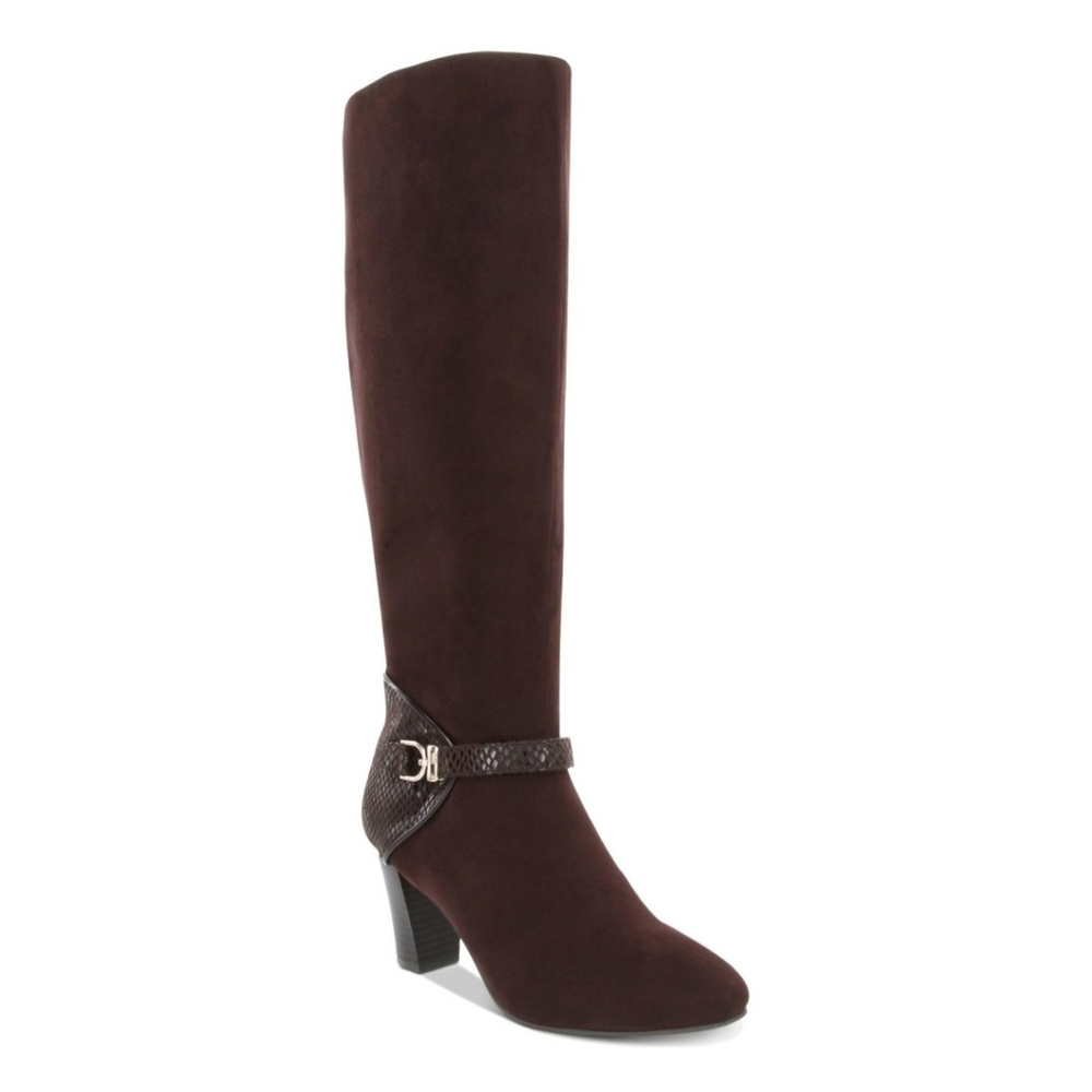 Karen Scott Womens Sharonn Closed Toe Mid-Calf Fashion Boots, Brown, Size 7.0